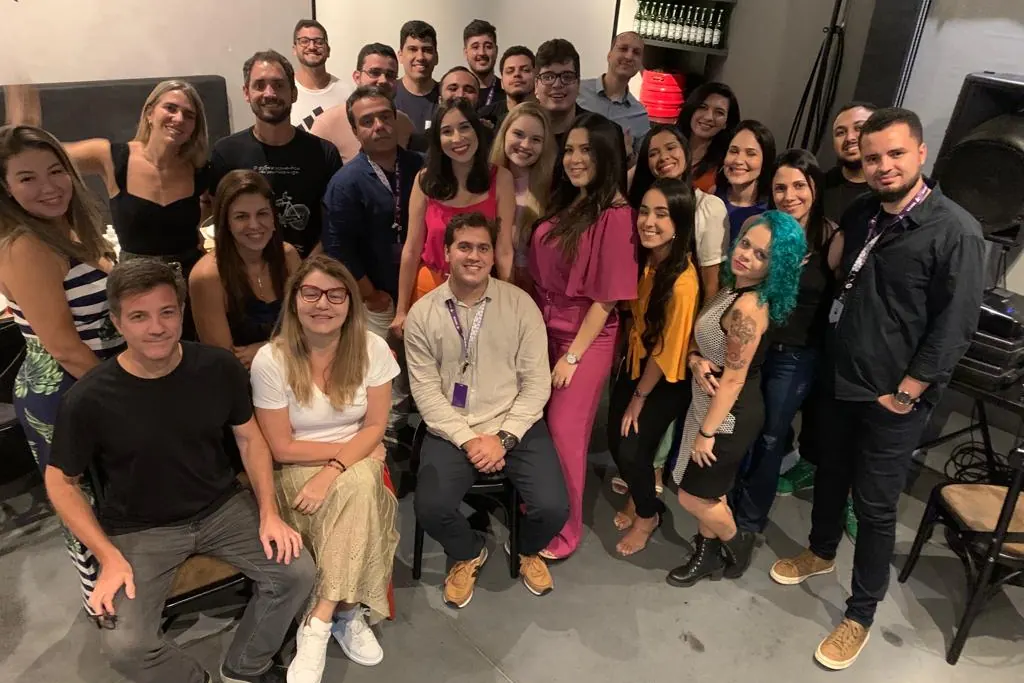 Time da Téxvn Group, a software house dos sócios, reunido em 2021